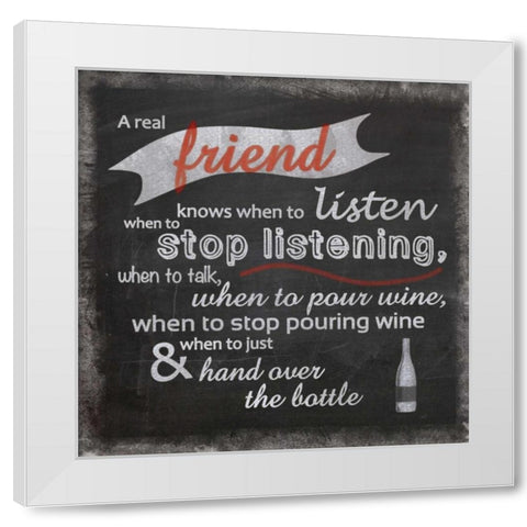 Real Friend White Modern Wood Framed Art Print by Gibbons, Lauren