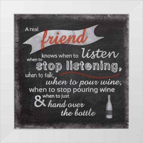 Real Friend White Modern Wood Framed Art Print by Gibbons, Lauren