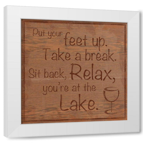 Relax Lake White Modern Wood Framed Art Print by Gibbons, Lauren