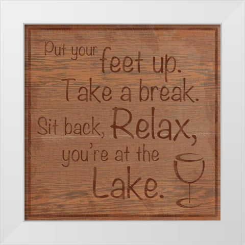 Relax Lake White Modern Wood Framed Art Print by Gibbons, Lauren