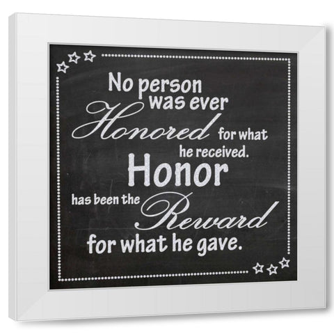 Honor White Modern Wood Framed Art Print by Gibbons, Lauren