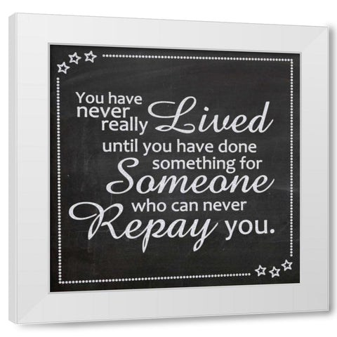 Never Really Lived White Modern Wood Framed Art Print by Gibbons, Lauren