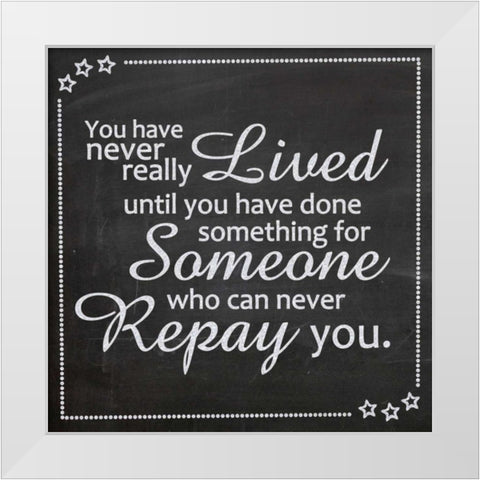 Never Really Lived White Modern Wood Framed Art Print by Gibbons, Lauren