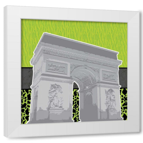 Eiffel Tween Green 2 White Modern Wood Framed Art Print by Gibbons, Lauren