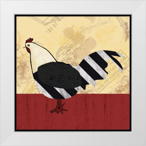 A Black Hen White Modern Wood Framed Art Print by Gibbons, Lauren