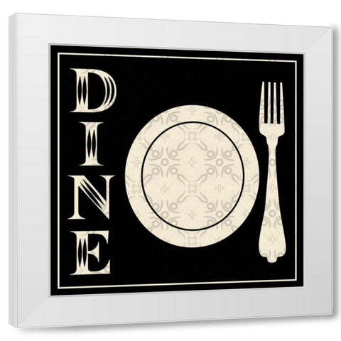 Dine B1 White Modern Wood Framed Art Print by Gibbons, Lauren