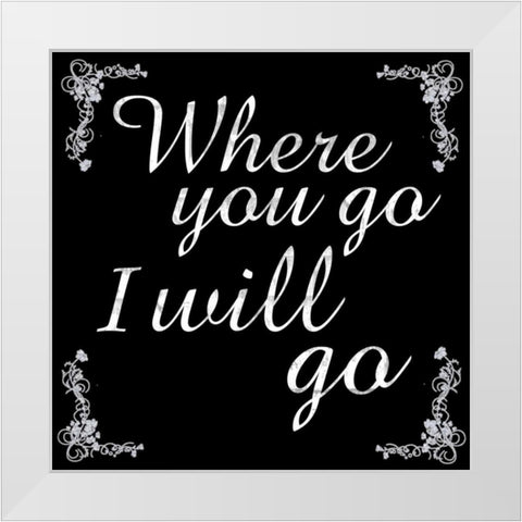 Where Go 4 White Modern Wood Framed Art Print by Gibbons, Lauren
