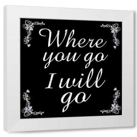 Where Go 5 White Modern Wood Framed Art Print by Gibbons, Lauren