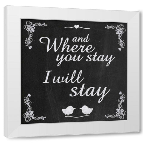 Where Stay 5 White Modern Wood Framed Art Print by Gibbons, Lauren