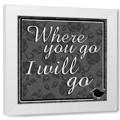 Where Go White Modern Wood Framed Art Print by Gibbons, Lauren