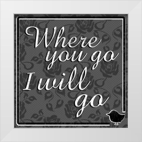 Where Go White Modern Wood Framed Art Print by Gibbons, Lauren