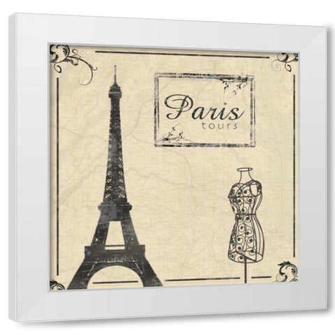 Paris 2b White Modern Wood Framed Art Print by Gibbons, Lauren