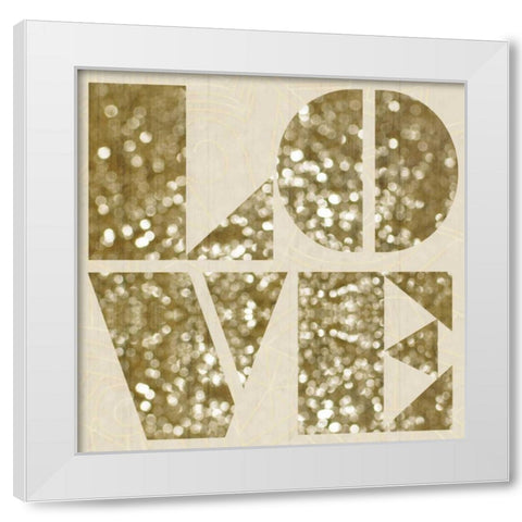 Love White Modern Wood Framed Art Print by Gibbons, Lauren