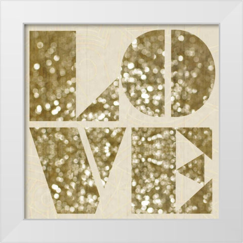 Love White Modern Wood Framed Art Print by Gibbons, Lauren