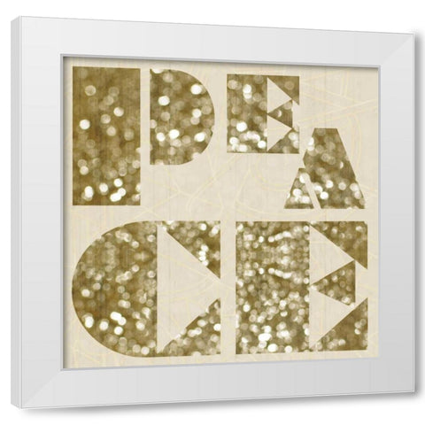 Peace White Modern Wood Framed Art Print by Gibbons, Lauren