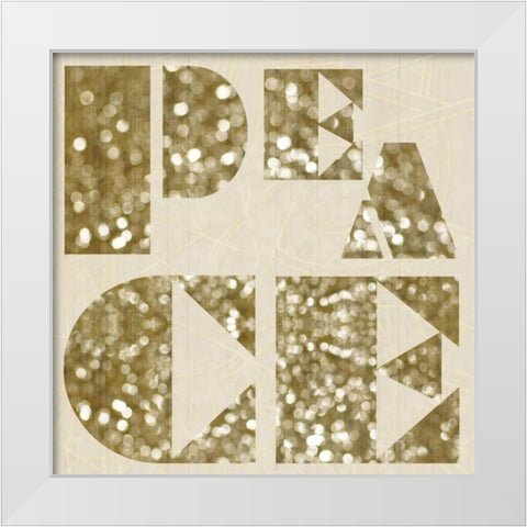 Peace White Modern Wood Framed Art Print by Gibbons, Lauren