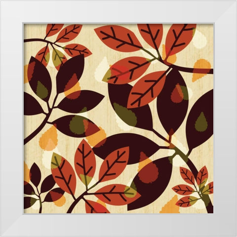 Leaf 3 White Modern Wood Framed Art Print by Gibbons, Lauren