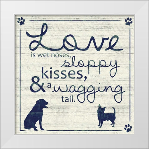 Love Pups 2 White Modern Wood Framed Art Print by Gibbons, Lauren