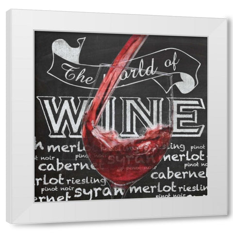 Wine Glass 1 White Modern Wood Framed Art Print by Gibbons, Lauren