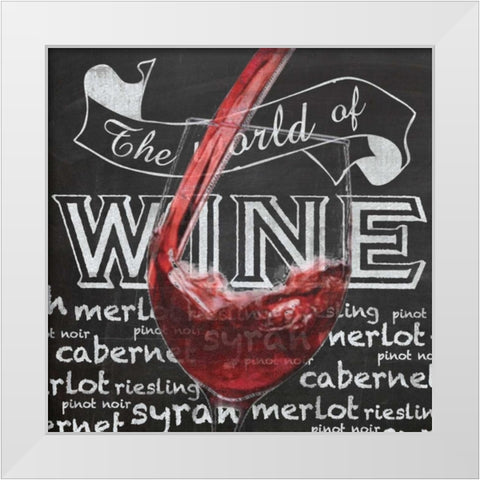 Wine Glass 1 White Modern Wood Framed Art Print by Gibbons, Lauren