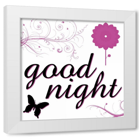 Goodnight White Modern Wood Framed Art Print by Gibbons, Lauren
