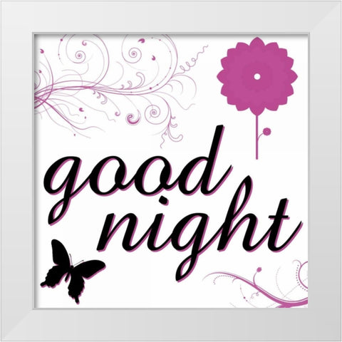 Goodnight White Modern Wood Framed Art Print by Gibbons, Lauren