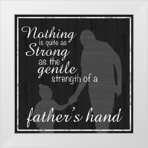 Father Hand White Modern Wood Framed Art Print by Gibbons, Lauren