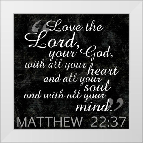 Love the Lord Religious BW White Modern Wood Framed Art Print by Gibbons, Lauren