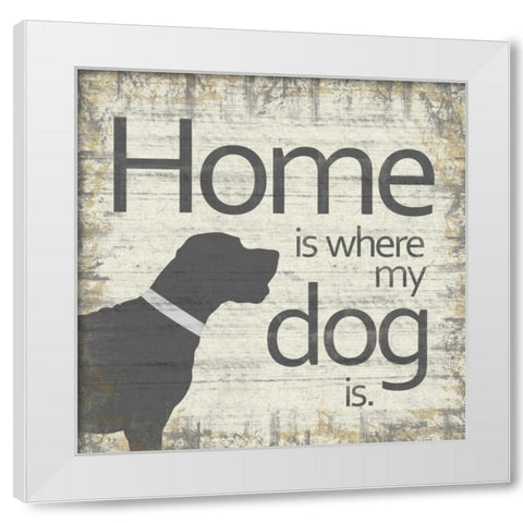 Dogs Home White Modern Wood Framed Art Print by Gibbons, Lauren