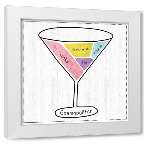 Cosmo White Modern Wood Framed Art Print by Gibbons, Lauren