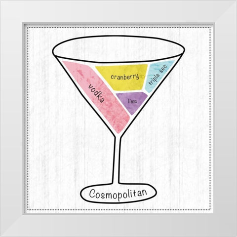 Cosmo White Modern Wood Framed Art Print by Gibbons, Lauren