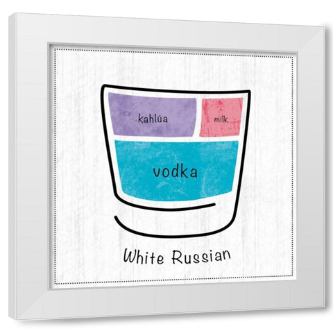 White Russian White Modern Wood Framed Art Print by Gibbons, Lauren