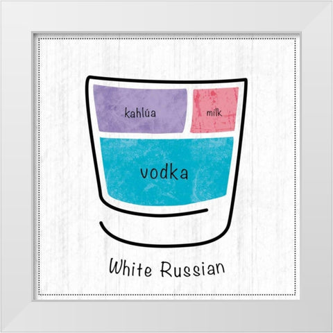 White Russian White Modern Wood Framed Art Print by Gibbons, Lauren