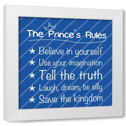 Prince Rules White Modern Wood Framed Art Print by Gibbons, Lauren