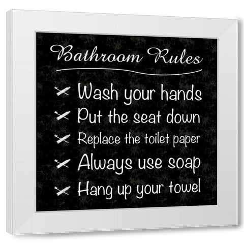 Bathroom Ruless White Modern Wood Framed Art Print by Gibbons, Lauren