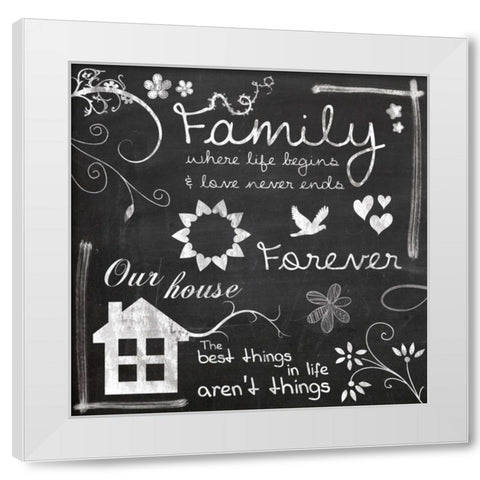 Family Chalk White Modern Wood Framed Art Print by Gibbons, Lauren