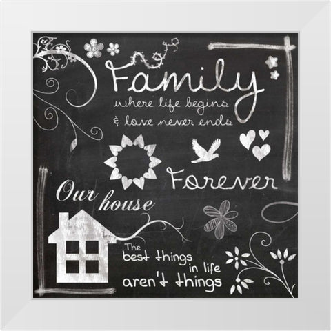 Family Chalk White Modern Wood Framed Art Print by Gibbons, Lauren