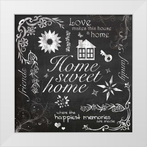 Home Chalk White Modern Wood Framed Art Print by Gibbons, Lauren