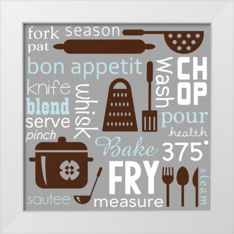 Kitchen Image White Modern Wood Framed Art Print by Gibbons, Lauren
