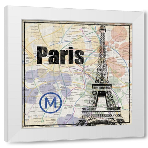 Paris Train White Modern Wood Framed Art Print by Gibbons, Lauren
