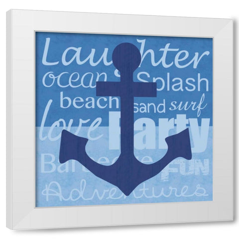 Beach Anchor White Modern Wood Framed Art Print by Gibbons, Lauren