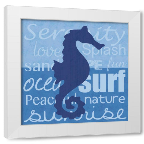 Beach Horse White Modern Wood Framed Art Print by Gibbons, Lauren