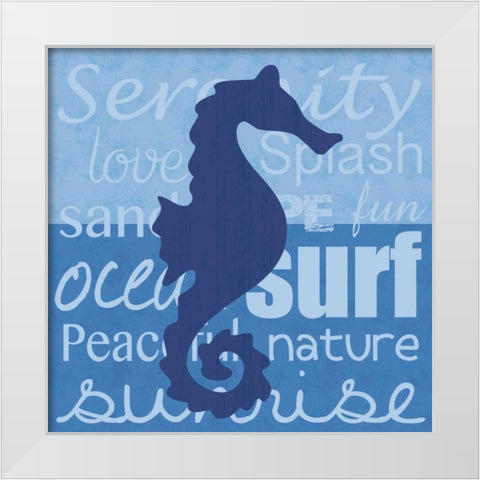 Beach Horse White Modern Wood Framed Art Print by Gibbons, Lauren