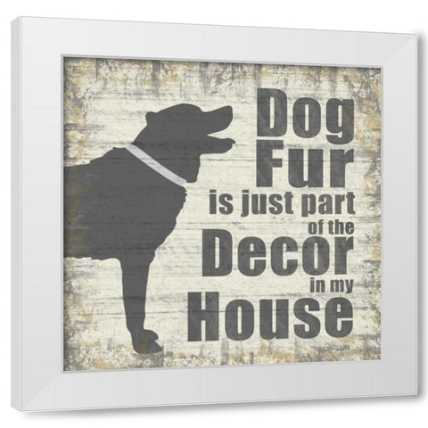 Dog Fur White Modern Wood Framed Art Print by Gibbons, Lauren