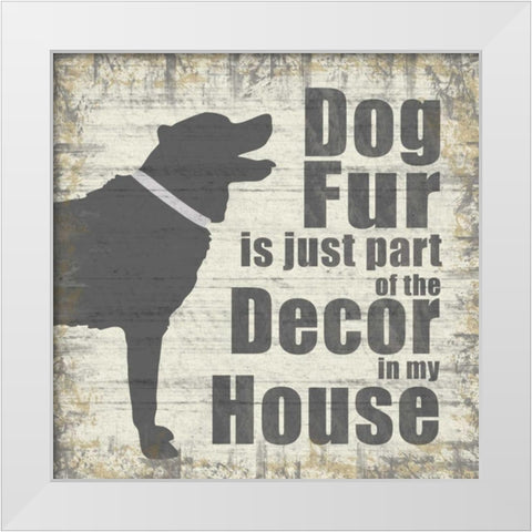 Dog Fur White Modern Wood Framed Art Print by Gibbons, Lauren