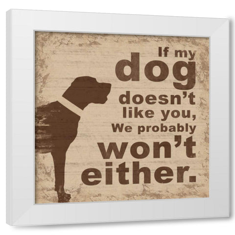 Dog Like White Modern Wood Framed Art Print by Gibbons, Lauren