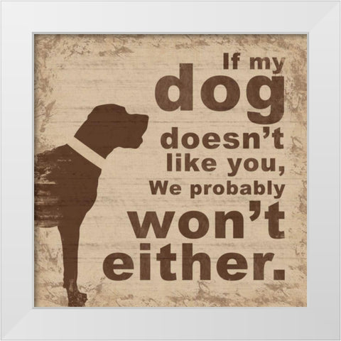 Dog Like White Modern Wood Framed Art Print by Gibbons, Lauren