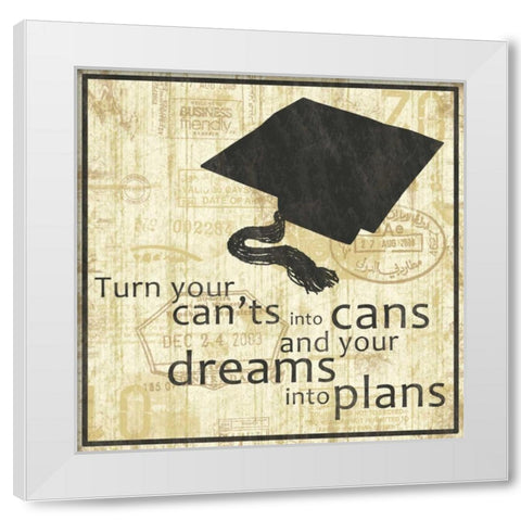 Gradutation White Modern Wood Framed Art Print by Gibbons, Lauren