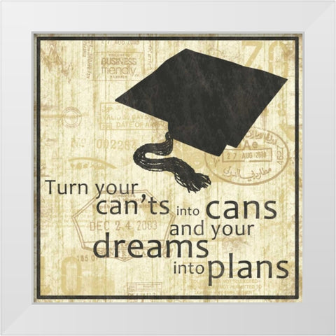 Gradutation White Modern Wood Framed Art Print by Gibbons, Lauren