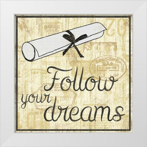 Gradutation 2 White Modern Wood Framed Art Print by Gibbons, Lauren